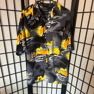 Koman‎ Men's Hawaiian Hawaii Button-up Shirt Size Large